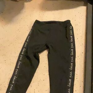 Deux Lux Black Leggings with Side Stripe